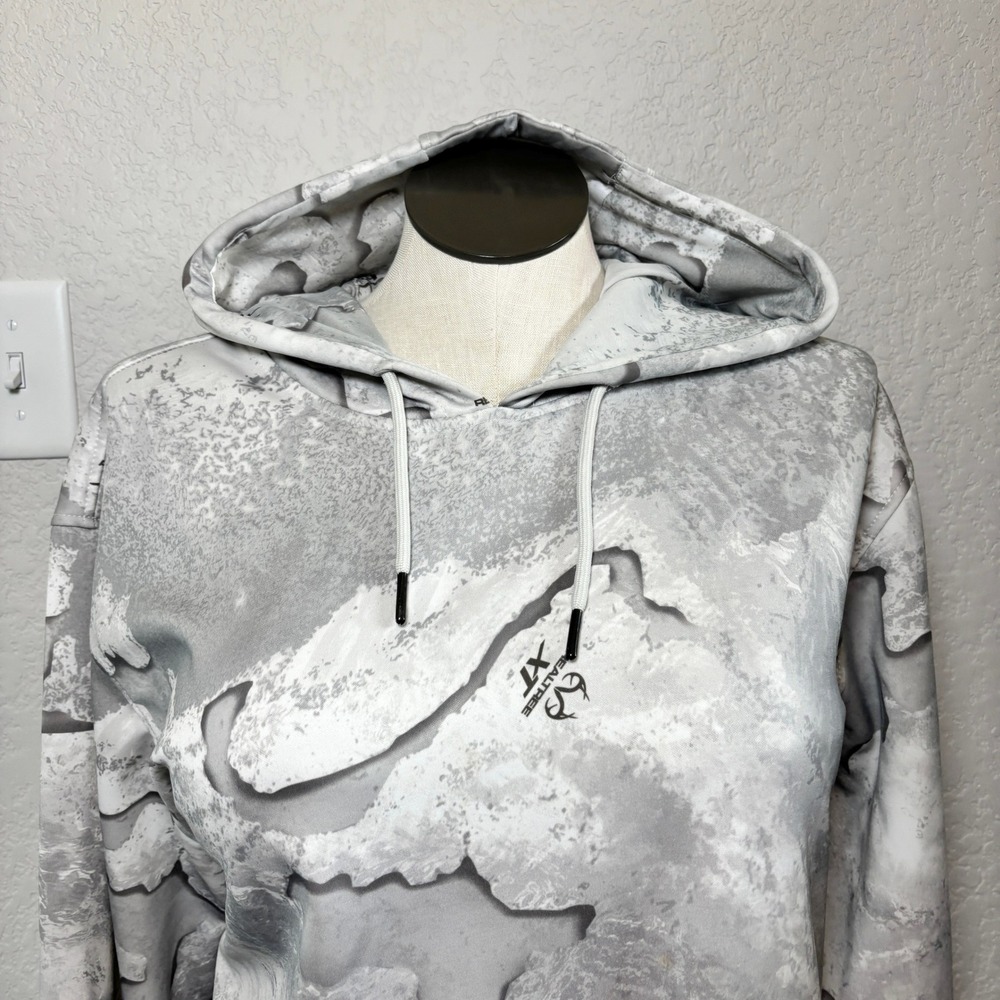 Magellan Outdoors Mens Realtree Xt Camo Hoodie Gray White Performance Sweatshirt View 5